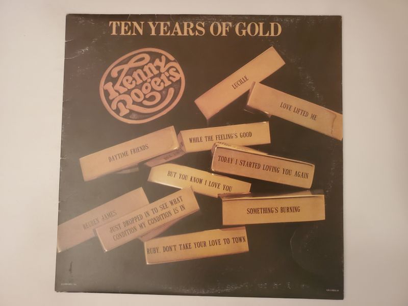 Kenny Rogers Ten Years of Gold vinyl record